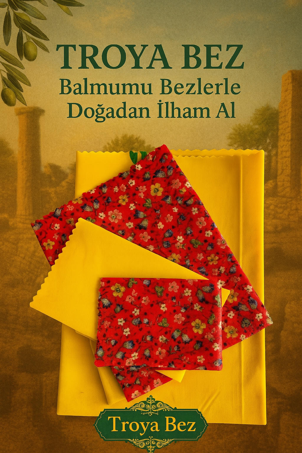 Tekrar Kullanılabilir Balmumu Gıda Saklama Bezi4’ lü Takım