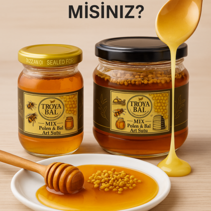 DOĞAL ENERJİ DEPOSU BAL&POLEN&ARISÜTÜ KARIŞIMI MİX 300 Gr